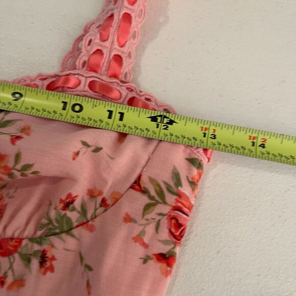 Thirty Thirty Tank Top Women's XS Ribbon Bow Cropped Boho Coquette Cottage - Picture 8 of 9